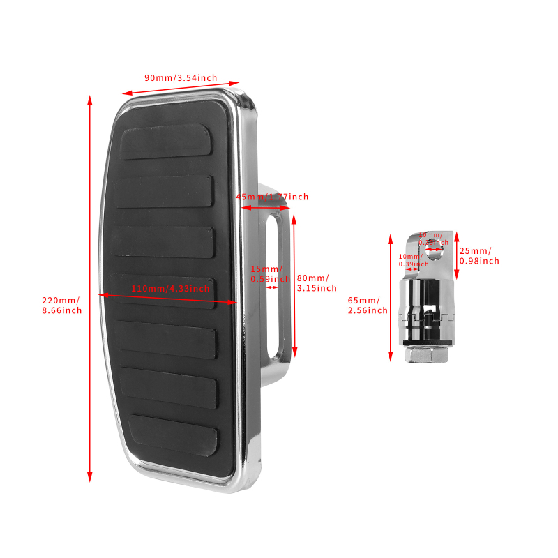 Harley-Davidson Dyna Sportster Predné Nožné Podpery – Kov + Guma, Elektroplátované, Model JCF-1038