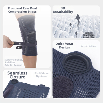 Aolikes térdvédők - Nylon térdvédő, 200 g, futáshoz, kerékpározáshoz, kosárlabdához és röplabdához