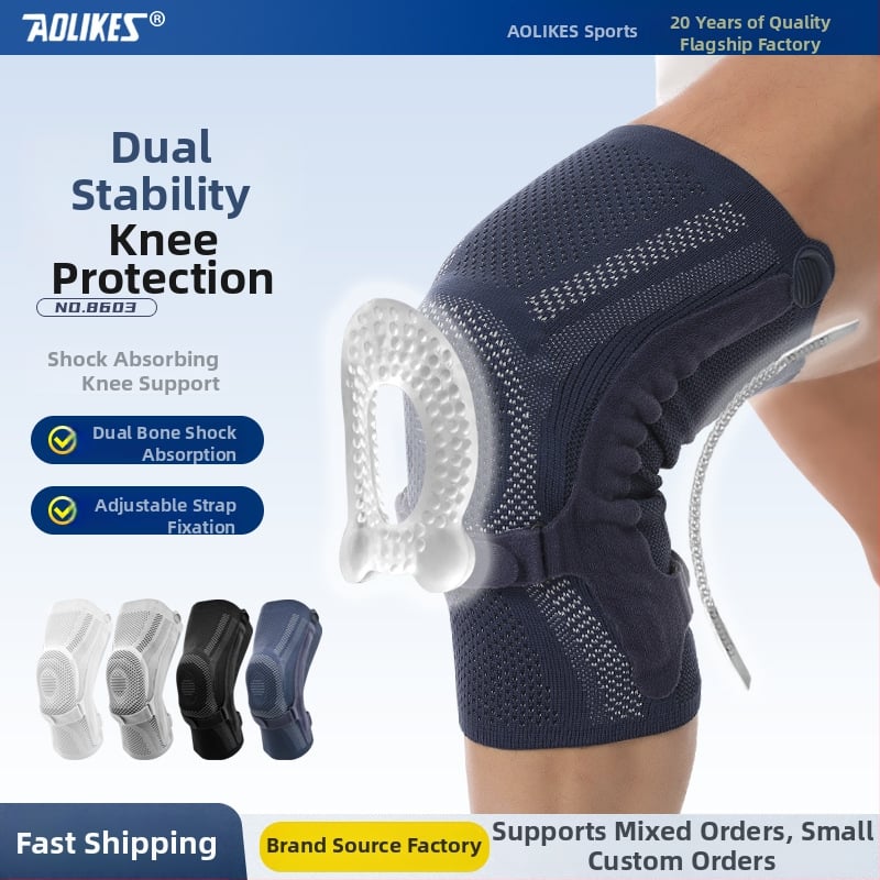 Aolikes térdvédők - Nylon térdvédő, 200 g, futáshoz, kerékpározáshoz, kosárlabdához és röplabdához