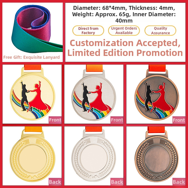 Medaila pre športové podujatia, prispôsobiteľná, zinková zliatina, potlačené logo, hmotnosť 30–70 g