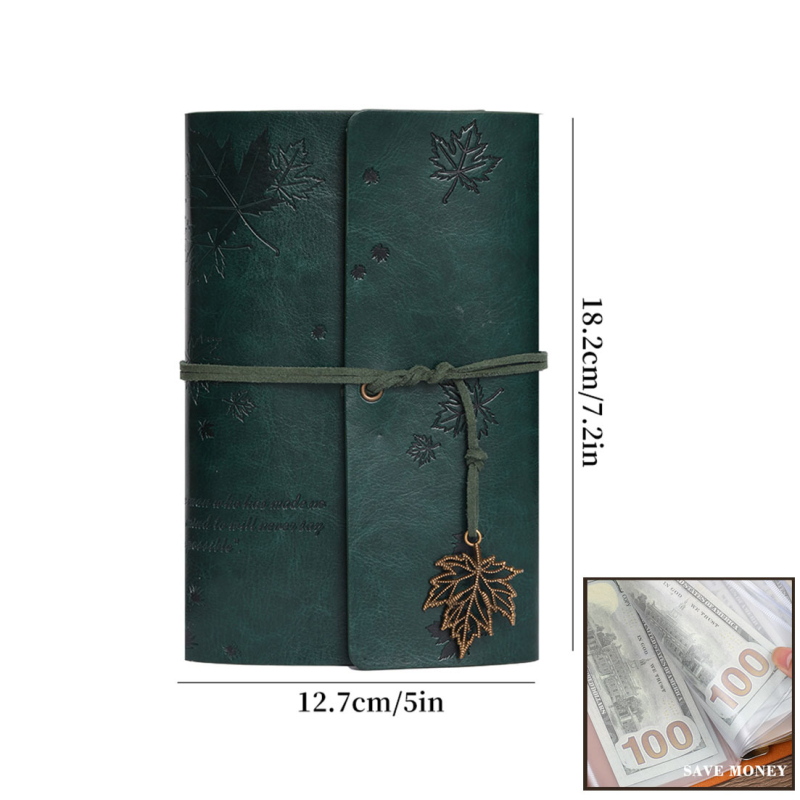 Ručno vođen bilježnik s koricom od imitacije kože i vezom s odvojivim listovima (Kraft papir, 100 g/m², 50–100 stranica, nostalgički retro stil)