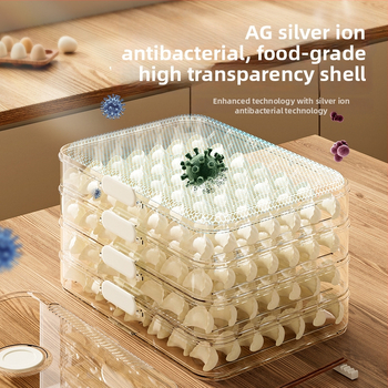 Kutija za skladištenje u hladnjaku za knedle i wontone – PET, Han zhibin, anti-zlepljivo, brzo smrzavanje