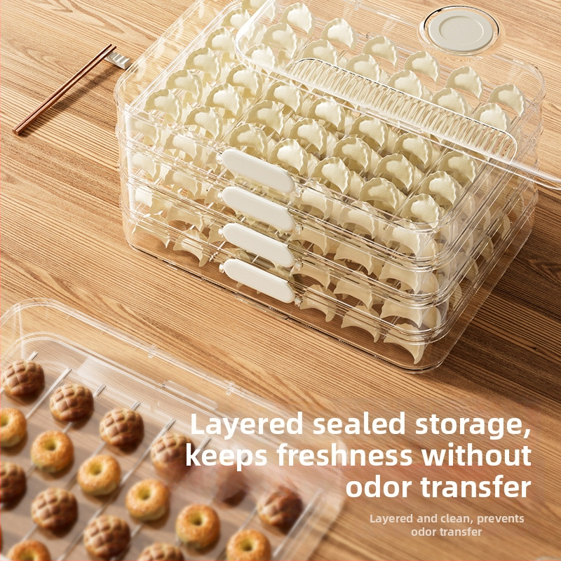 Kutija za skladištenje u hladnjaku za knedle i wontone – PET, Han zhibin, anti-zlepljivo, brzo smrzavanje