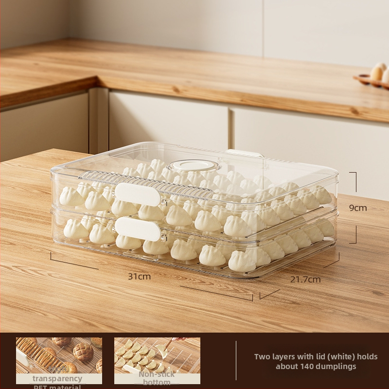 Kutija za skladištenje u hladnjaku za knedle i wontone – PET, Han zhibin, anti-zlepljivo, brzo smrzavanje