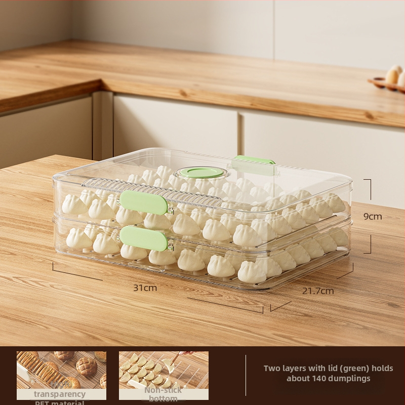 Kutija za skladištenje u hladnjaku za knedle i wontone – PET, Han zhibin, anti-zlepljivo, brzo smrzavanje