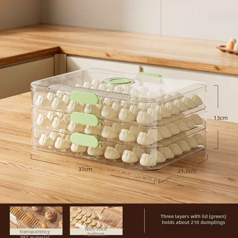 Kutija za skladištenje u hladnjaku za knedle i wontone – PET, Han zhibin, anti-zlepljivo, brzo smrzavanje