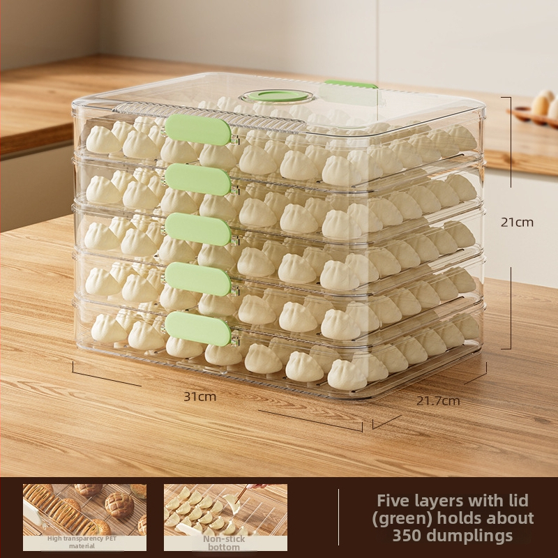 Kutija za skladištenje u hladnjaku za knedle i wontone – PET, Han zhibin, anti-zlepljivo, brzo smrzavanje