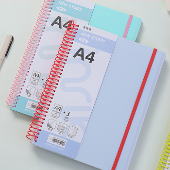 INRIK Xueba Veliki spiralni bilježnica za učenike s PP dijelovima, 240 stranica, 90 g glatkog papira, spiralno uvez