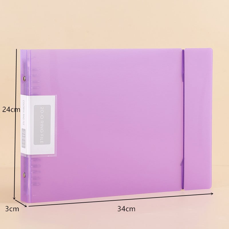 Jiyi A4-520R Dosar legător, din plastic, compatibil cu hârtie A4