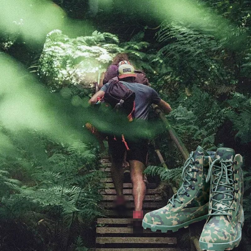 Pantofi de drumeție cu gheată înaltă: suprafața din pânză, respirabili, talpă mediană din cauciuc, șireturi în față