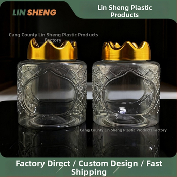 PET uzavretá plastová nádoba s korunovou viečkou, objem 400–600 ml, PET blow molding, všeobecné balenie