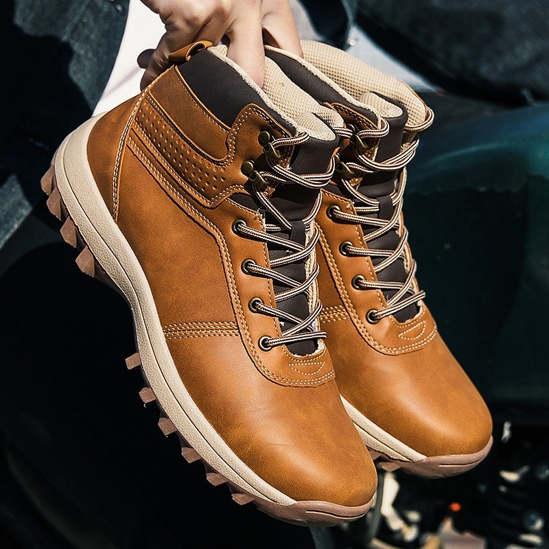 Pantofi de drumeție pentru iarnă, de înălțime medie, partea superioară din PU artificial, talpă din cauciuc cu aderență anti‑alunecare, căptușeală din pluș artificial, înălțime a tocului 3–5 cm