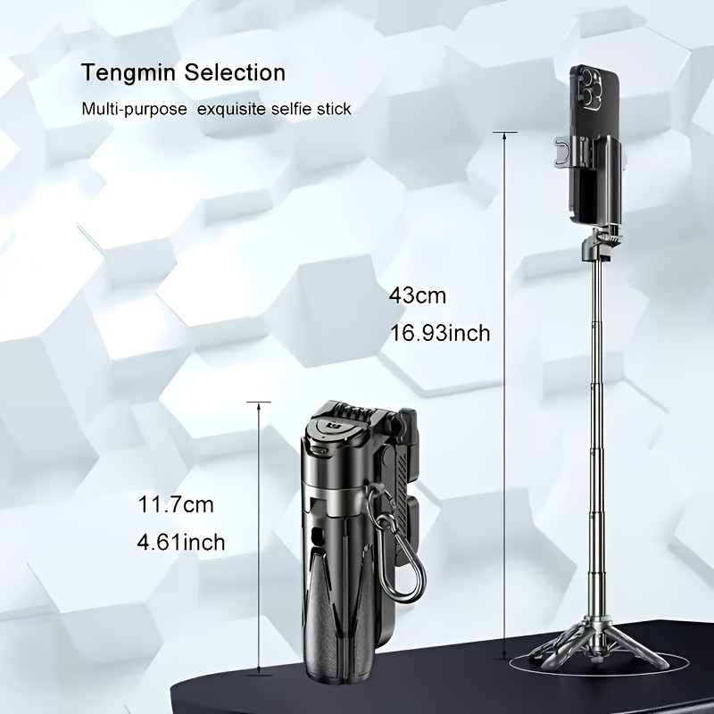 Telefon Selfie Štapić Tripod Bluetooth, Proširiv, Daljinsko Upravljanje, Stabilizacija Slike, Legura
