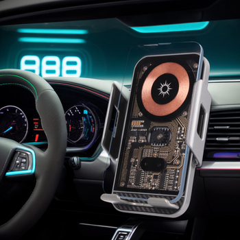 Suport magnetic pentru telefon în mașină pentru navigație și smartphone, cu încărcare wireless de 15W, clemă electrică, senzor inteligent și montaj pe orificiile de ventilație