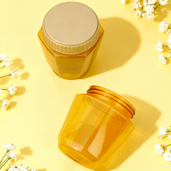 Recipient pătrat din PET cu gură largă și capac pentru ambalare personalizabilă