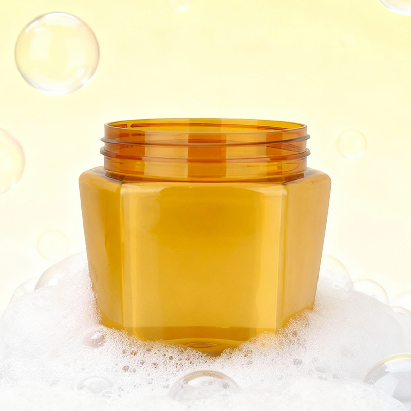 Recipient pătrat din PET cu gură largă și capac pentru ambalare personalizabilă