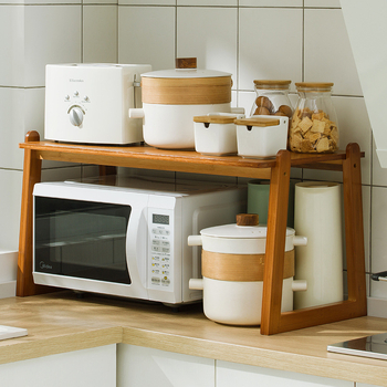 Raft de depozitare pentru blat, dreptunghiular, multifuncțional, material: Nanzhu, stil modern minimalist