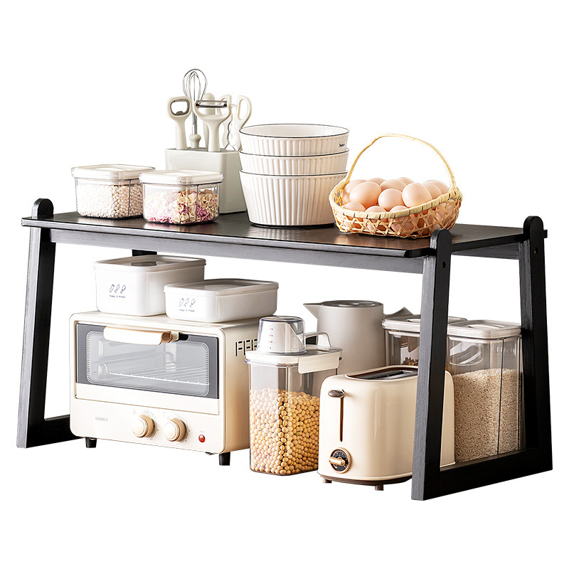 Raft de depozitare pentru blat, dreptunghiular, multifuncțional, material: Nanzhu, stil modern minimalist