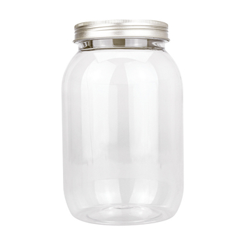 PET diótároló üveg, 1820 ml kapacitás, könnyen nyíló fedél, átlátszó vagy alumínium fedél