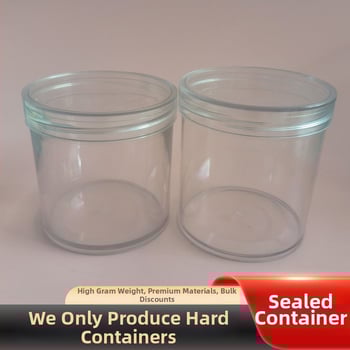 Пластмасова консервна кутия за храна, PET, 300 мл, с кристално капаче, персонализируема