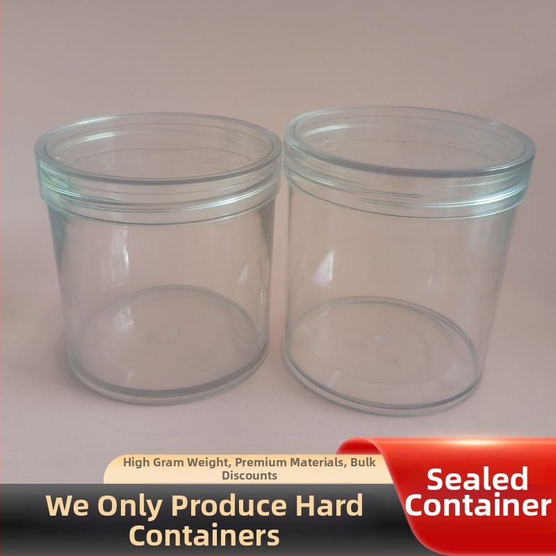 Пластмасова консервна кутия за храна, PET, 300 мл, с кристално капаче, персонализируема