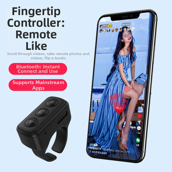 Bluetooth diaľkové ovládanie pre telefón: video ovládač, posúvanie strán, lajky a selfie (wxlj-02, Bluetooth 5.0, Plast, 4 g)