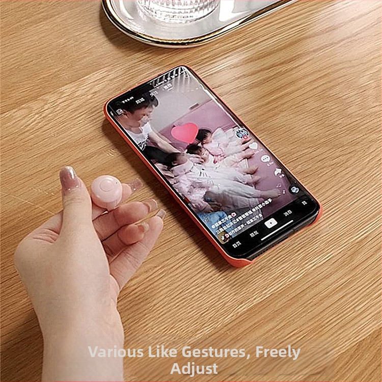 Bluetooth diaľkové ovládanie pre telefón: video ovládač, posúvanie strán, lajky a selfie (wxlj-02, Bluetooth 5.0, Plast, 4 g)
