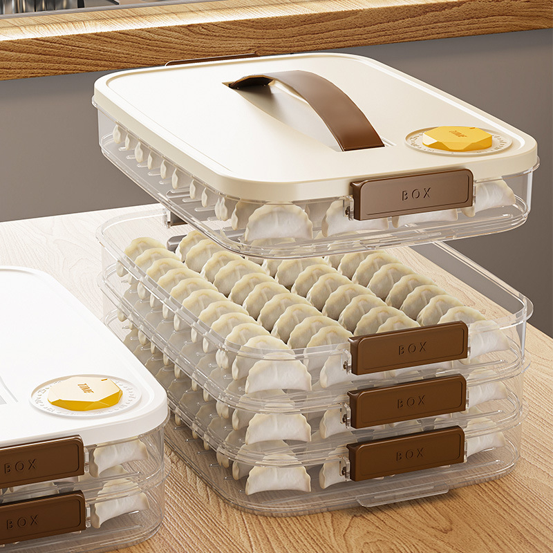 Kutija za knedle - plastika, jednostavan i moderan dizajn, za zamrzivač/hladnjak, porcijanje