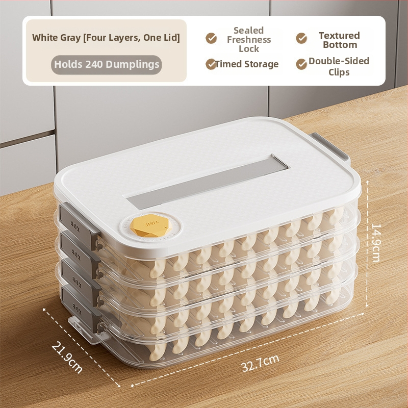 Kutija za knedle - plastika, jednostavan i moderan dizajn, za zamrzivač/hladnjak, porcijanje