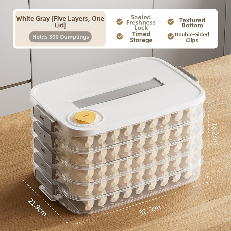 Kutija za knedle - plastika, jednostavan i moderan dizajn, za zamrzivač/hladnjak, porcijanje