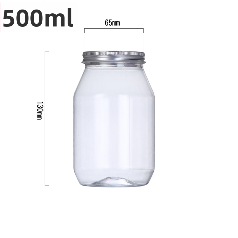 PET proziran zatvarač za pakiranje, aluminijski poklopac, plastična posuda, 500 ml, model 65130, Huafeng, podrijetlo Cangzhou