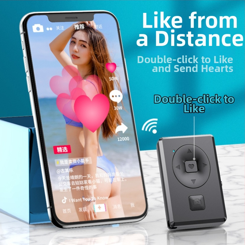 G1 Bezdrôtový Bluetooth diaľkový ovládač pre mobilný živý prenos a selfie - Model G1, Bluetooth 3.0, ABS telo, hmotnosť 15,5 g, podporuje fotografovanie a živý prenos