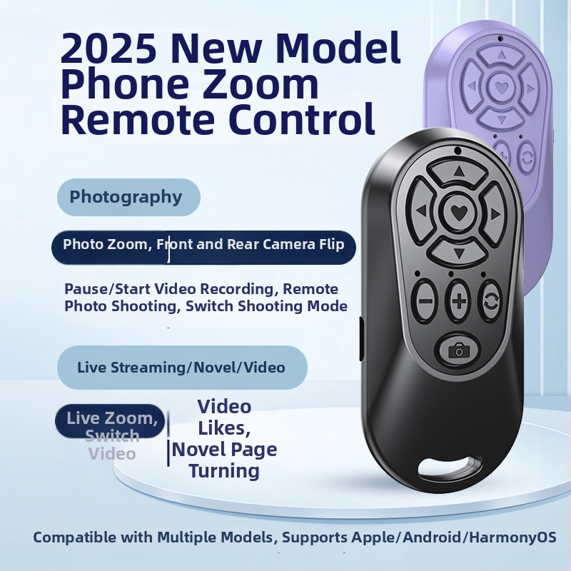 Tölthető Bluetoothos Selfie Stick távirányítóval – Zoom funkció, ABS kivitel, 15 g, Bluetooth 5.0, Modell ZL-M9