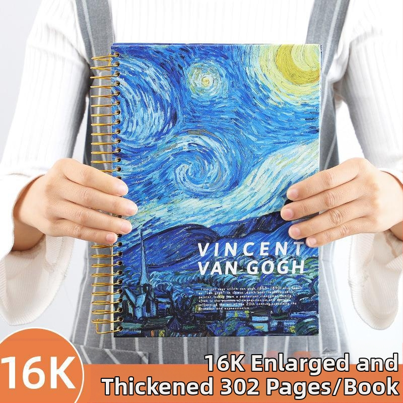 Spirálový zápisník s pevným krytom na olejomalbu pre študentov, séria B5150, 16K, 302 strán, 80 g papier, prispôsobiteľný