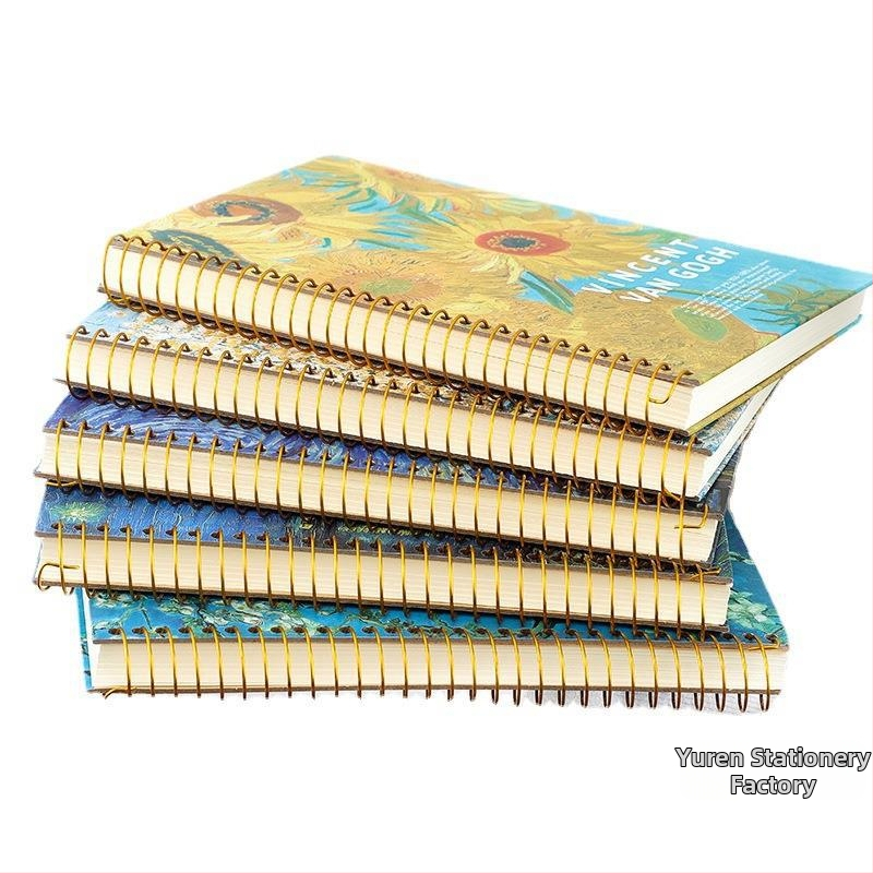 Spirálový zápisník s pevným krytom na olejomalbu pre študentov, séria B5150, 16K, 302 strán, 80 g papier, prispôsobiteľný