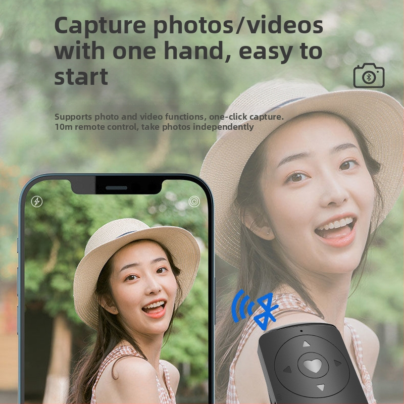Dobíjateľné Bluetooth diaľkové ovládanie pre smartfón s funkciou selfie, fotenie a živé vysielanie (Bluetooth 4.0, ABS, Hmotnosť 0.2, Značka: Yitengwei)