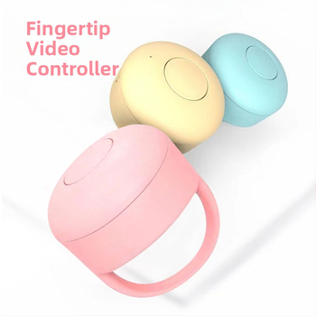 Bluetooth prsteň pre selfie ovládač s tlačidlom Like a stránkami — Model Fingertip Praise 01, Bluetooth 5.0, ABS silica gel, približne 4 g