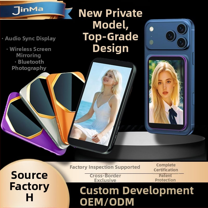 Magnetické zariadenie na selfie a projekciu obrazovky so zadnou kamerou - Model H7, Bluetooth 4.0, plast, hmotnosť 100 g