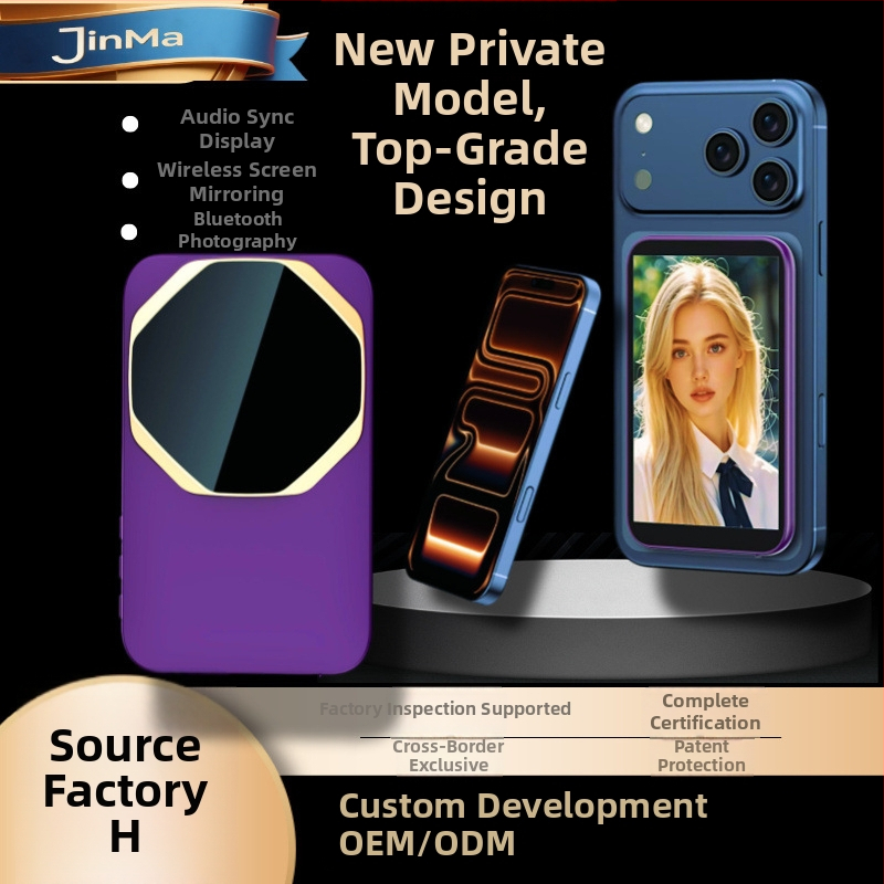 Magnetické zariadenie na selfie a projekciu obrazovky so zadnou kamerou - Model H7, Bluetooth 4.0, plast, hmotnosť 100 g