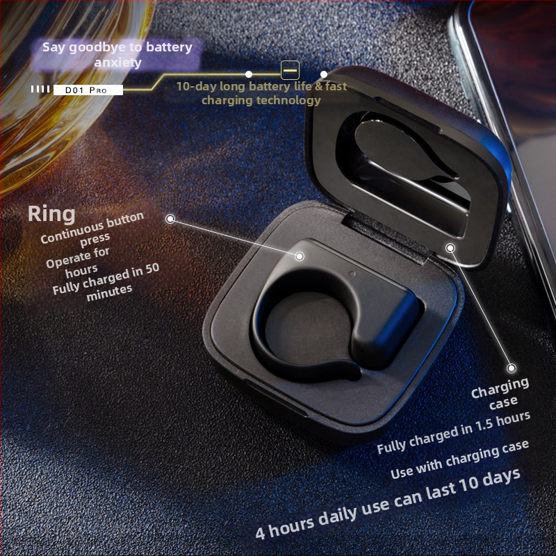 D01 Bluetooth дистанционно управление за пръстен за мобилен телефон — Selfie таймер, кратко видео, Bluetooth 5.0, ABS, 90 g