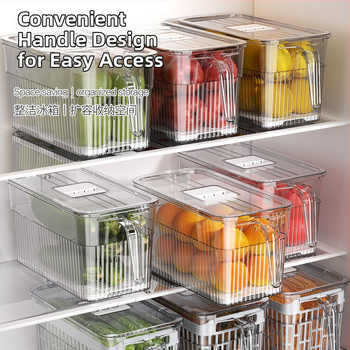 Cutie de depozitare în frigider – depozitare, păstrarea prospețimii și etanșare; material: plastic