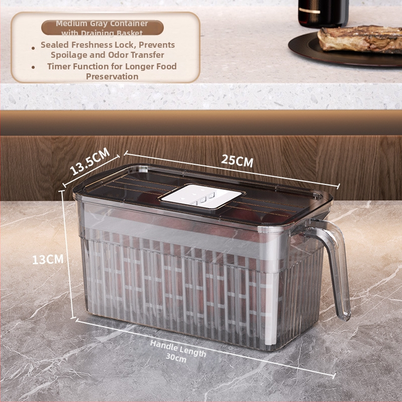 Cutie de depozitare în frigider – depozitare, păstrarea prospețimii și etanșare; material: plastic