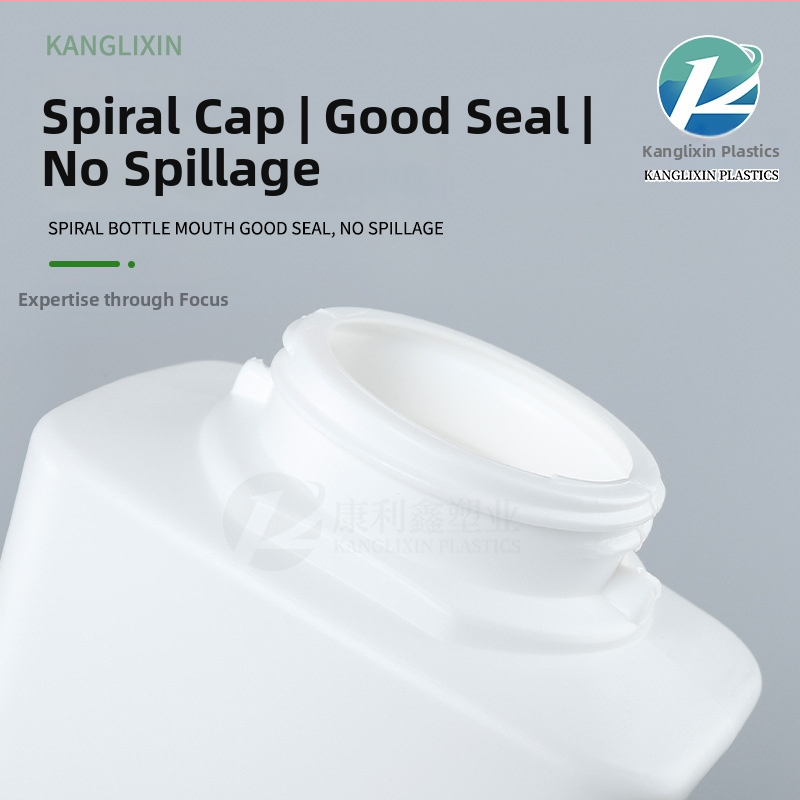 HDPE štvorcová fľaša na prášok so flip-top uzáverom a tesniacim krúžkom, objem 700 g, priemer 96 mm, výška 186 mm