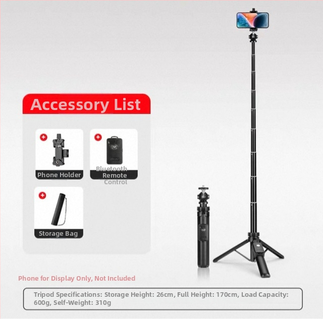 Yunteng 361 selfie tyč tripod Pocket3 Stabilizátor pre mobily — hliníkové telo, Bluetooth diaľkové ovládanie, možnosť prispôsobenia