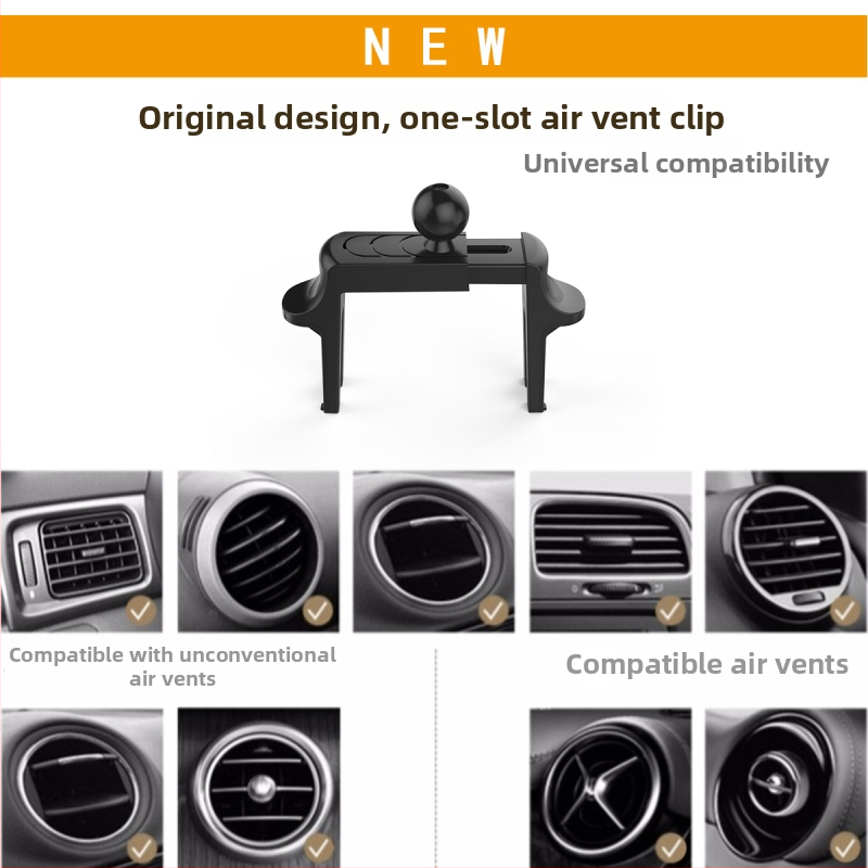 Držiak na automobil pre kruhový výduch vzduchu - plast, model 1229-1, možnosť personalizácie, držiak na telefón a navigáciu