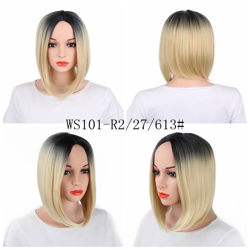 Paróka WS101 – Rövid, egyenes bob fazon, hőálló rostokból, női paróka, Modell WS101