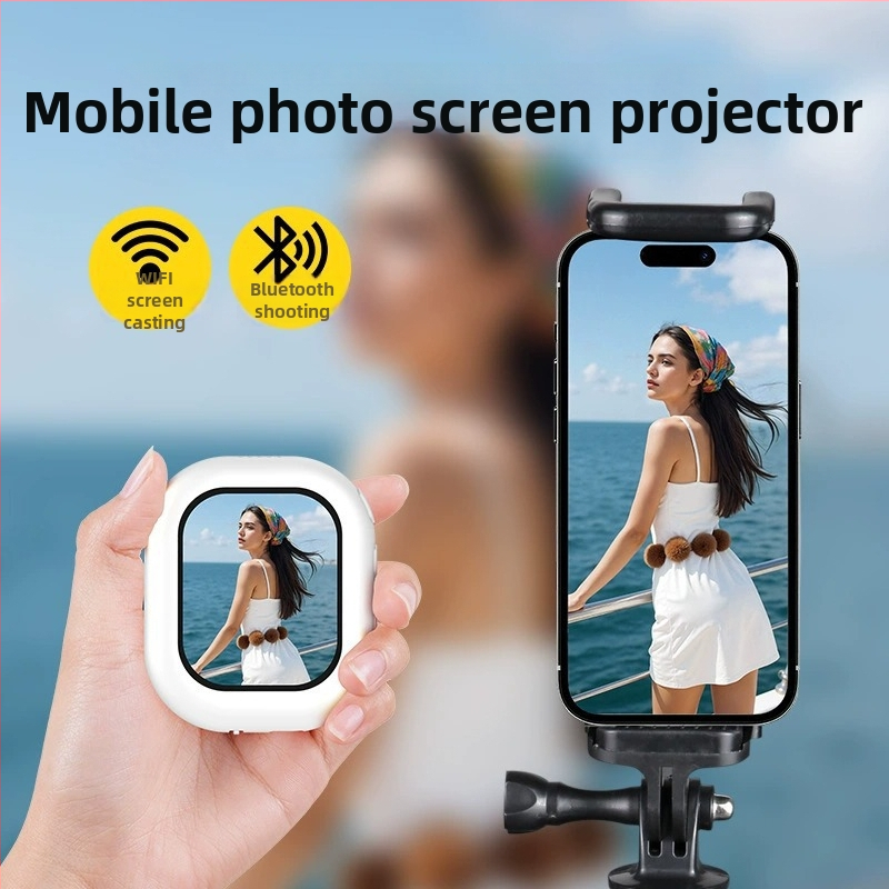 MagSafe magnetski selfie projektor za telefone – mini bežični projektor zaslona (Model T3, Bluetooth 4.0, ABS, 300 g)