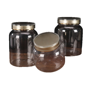 Műanyag kör alakú üveg fedővel, átlátszó adagoló üveg, PE anyag, szitanyomás, testreszabás