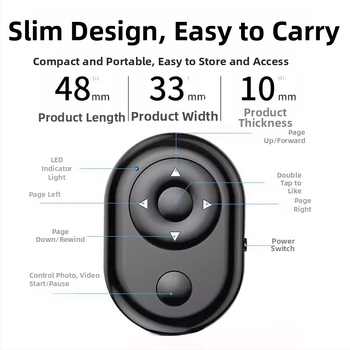 Bluetooth daljinsko upravljanje sa šest tipki za mobitel – selfie i daljinsko snimanje videa (Model: Bluetooth remote control; Bluetooth tip: Drugo; Materijal: Drugo; Šifra proizvoda: Ljlyykq)