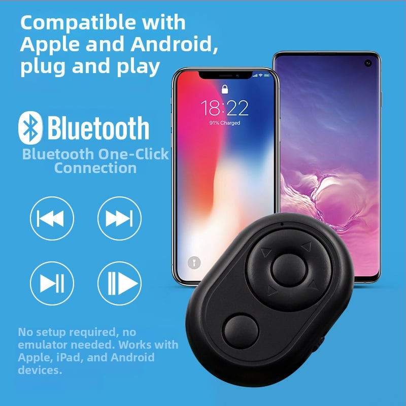 Bluetooth daljinski upravljač za pametni telefon s okretanjem stranica i selfie pritiskom — Bluetooth 4.0, ABS kućište, 12 g, Model LC